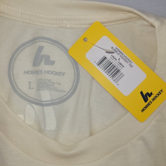 Howies Hockey Cream T-Shirt Men's size Large NEW - Picture 3 of 3